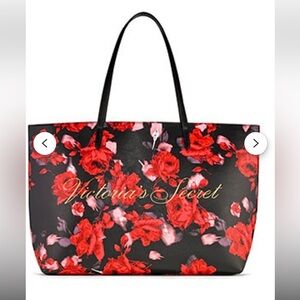 Victoria's Secret Floral Faux Leather Tote Bag